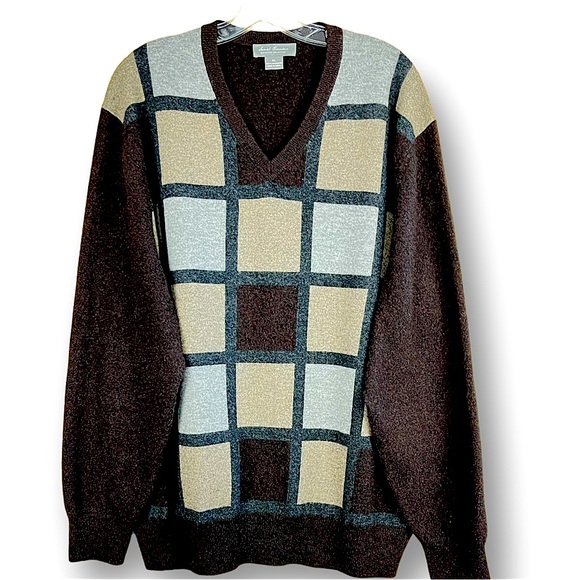 Daniel Cremieux Men's Luxury 100% Cashmere Pullover V-Neck Sweater Size XL - Picture 2 of 9